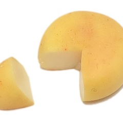 Image of Cheese Small Yellow Wheel and Wedge with Rind