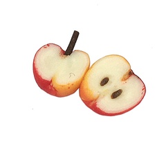Image of Apple Halves, red